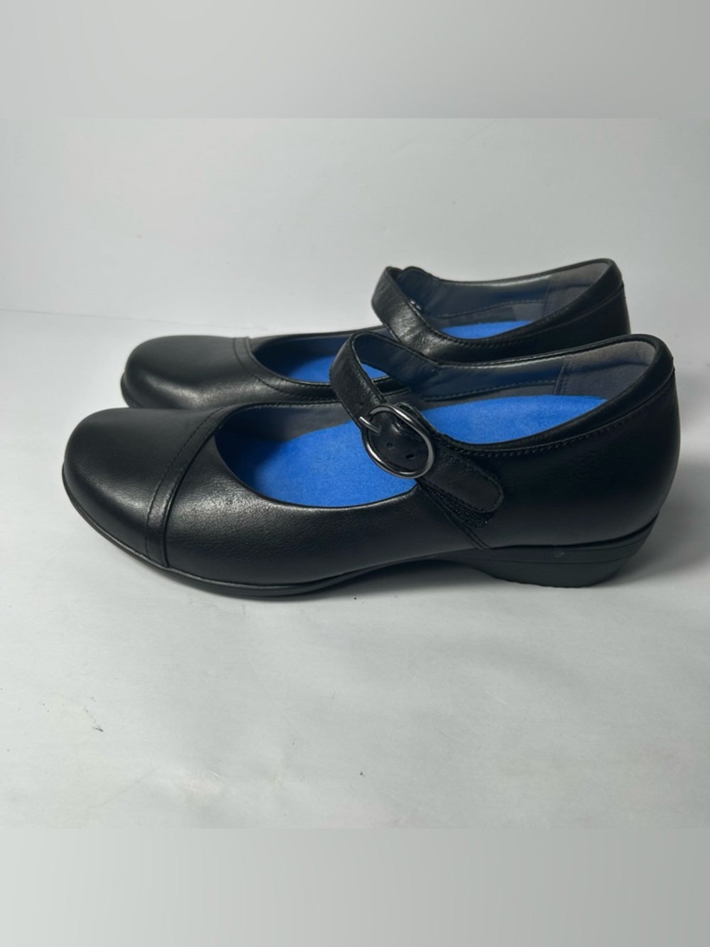 Dansko Fawna Mary Jane Shoes Womens 38 Black Leather Classic Support 7.5-8 US